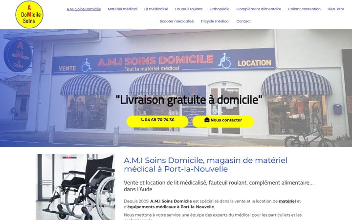 Screenshot of amisoinsdomicile.fr