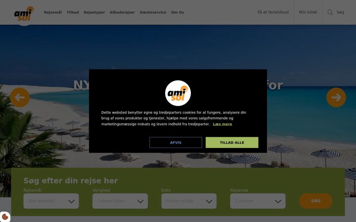 Screenshot of amisol.dk