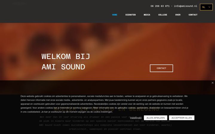 Screenshot of amisound.nl