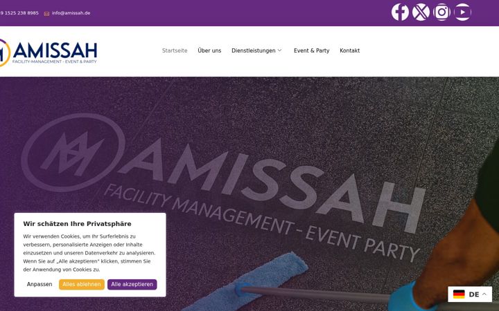 Screenshot di amissah-ug.de