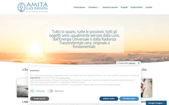 Screenshot stránky amitaluceinfinita.it