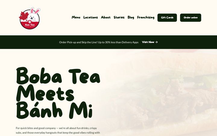 Screenshot of amitea.ca
