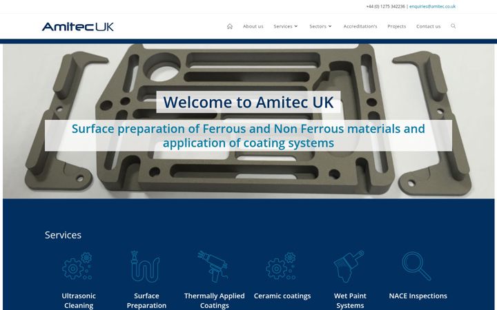Screenshot of amitec.co.uk