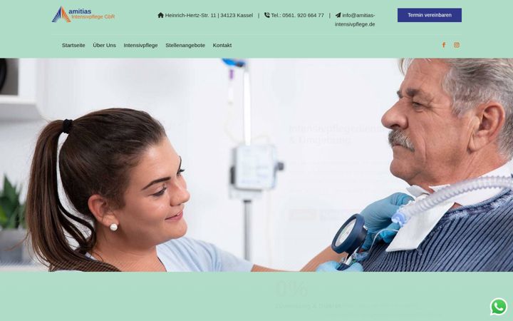 Screenshot of amitias-intensivpflege.de