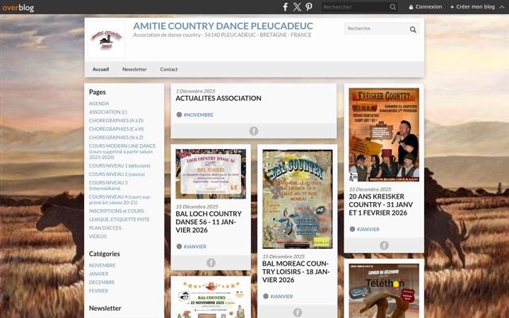 Screenshot of amitiecountrydance.com