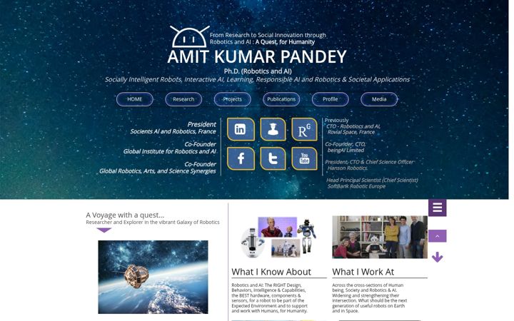 Screenshot of amitkpandey.com