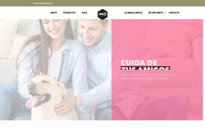 Screenshot of amitypetfood.com