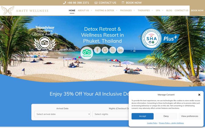Screenshot of amitywellness.com