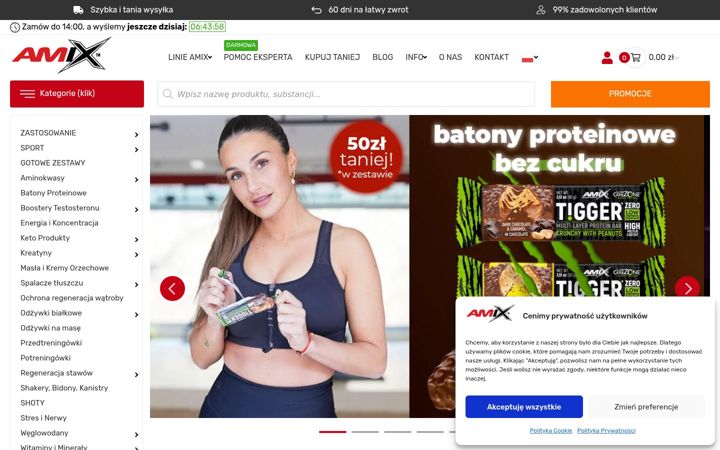 Snímek obrazovky amixnutrition.pl