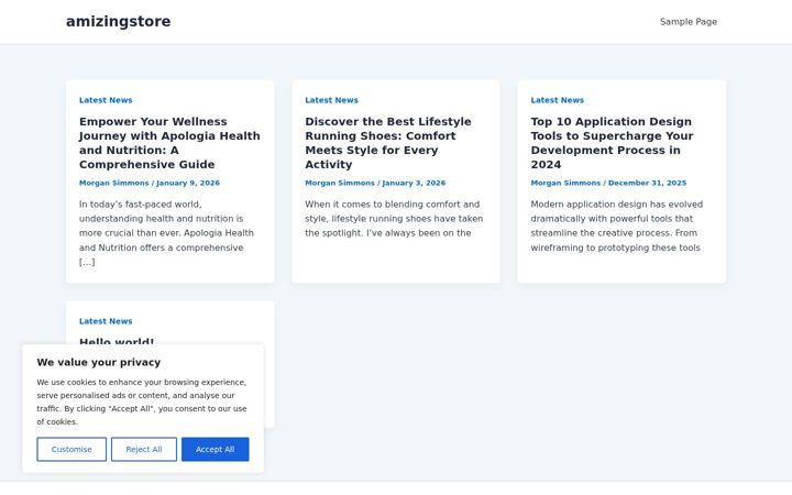 Screenshot of amizingstore.com