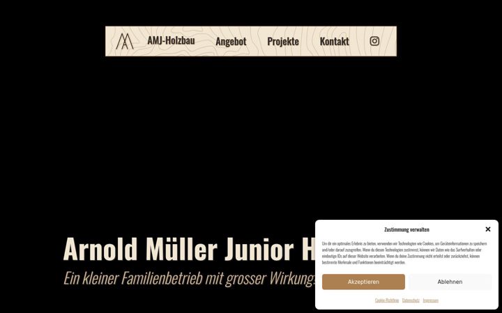 Screenshot of amj-holzbau.ch
