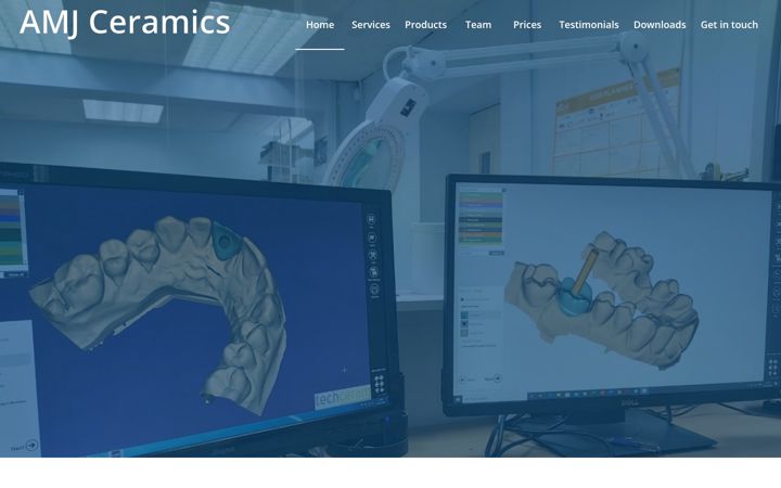 Captură de ecran a amjdentallaboratory.co.uk