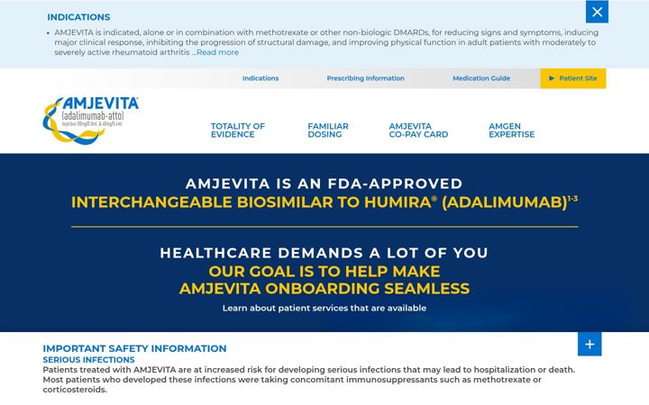 Screenshot of amjevitapro.com