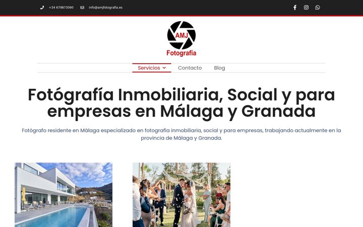 Screenshot of amjfotografia.es