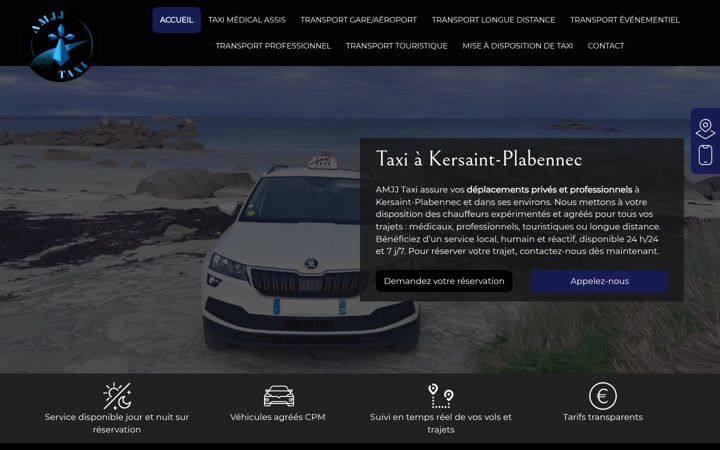 Screenshot of amjjtaxi.fr