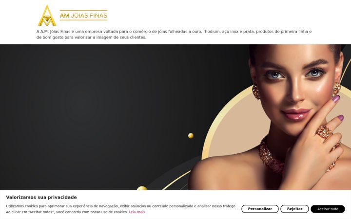 Screenshot of amjoiasfinas.com.br