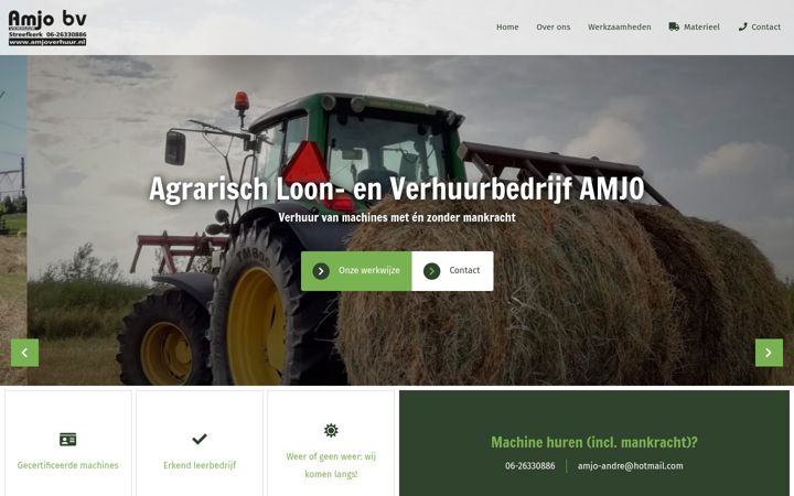 Screenshot of amjoverhuur.nl