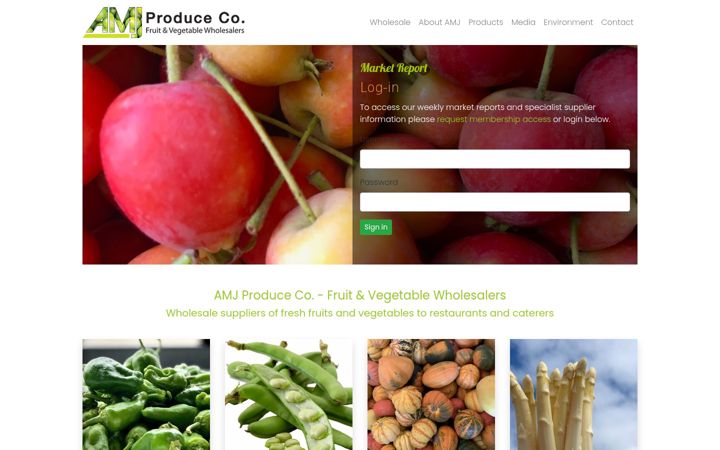 Screenshot of amjproduce.com.au