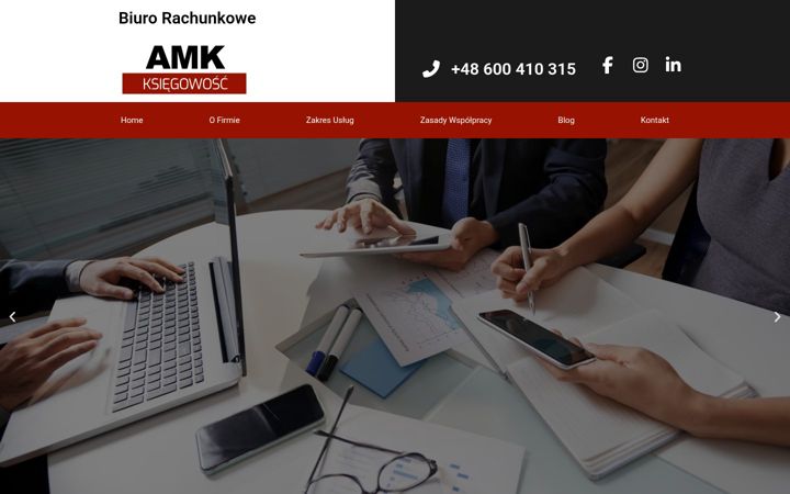 Screenshot stránky amk-ksiegowosc.pl