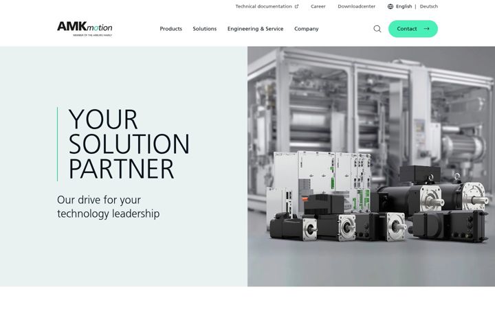 Screenshot of amk-motion.com