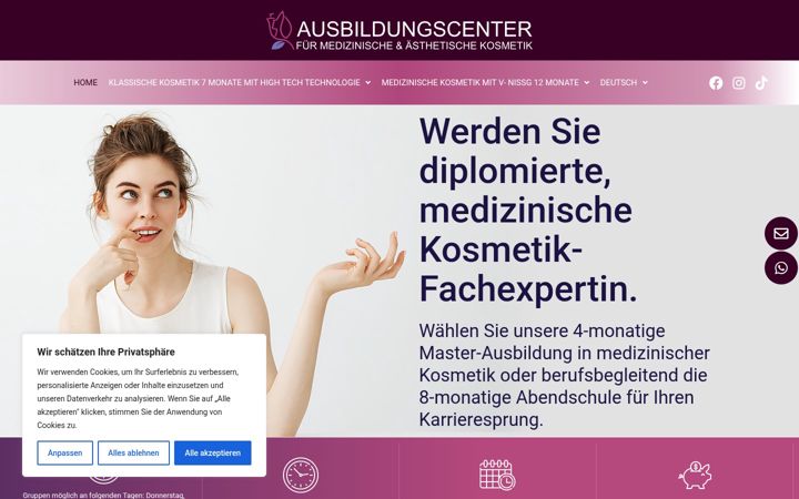 Screenshot of amk-zuerich.ch