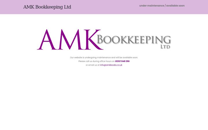 Screenshot of amkbookkeepingltd.co.uk