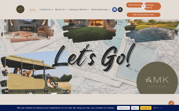 Екранна снимка на amkdestinations.co.za