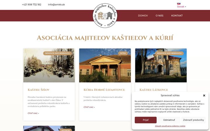 Screenshot of amkk.sk