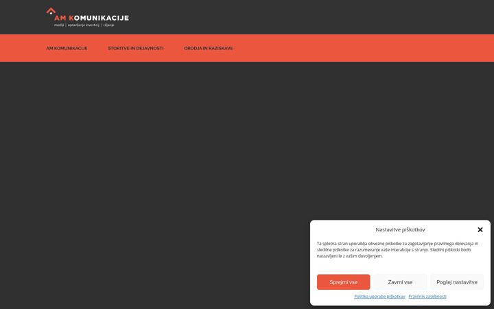 Ekrānuzņēmums no amkomunikacije.si