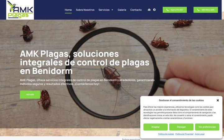 Screenshot of amkplagas.com