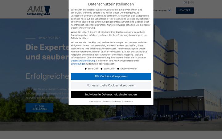 Skærmbillede af aml-anlagentechnik.de
