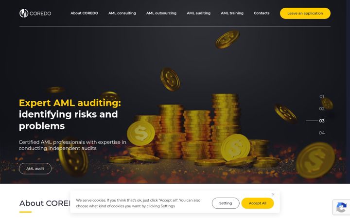 Screenshot of aml-coredo.com