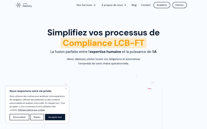 Screenshot of aml-factory.com
