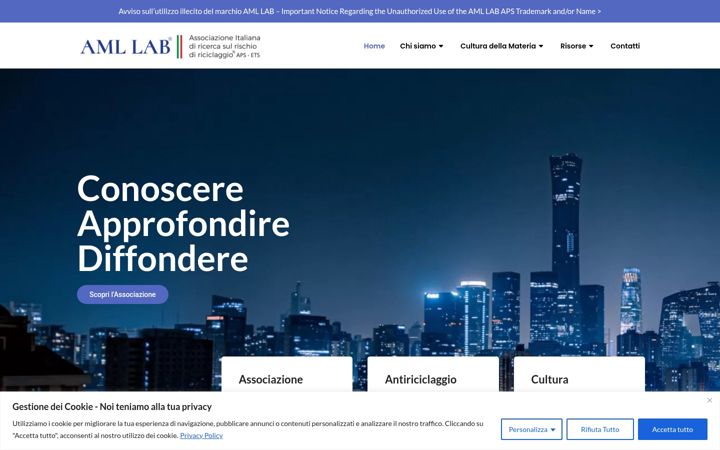 Screenshot stránky aml-lab.it