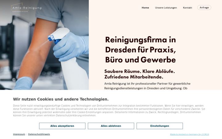 Screenshot of amla-reinigung.de