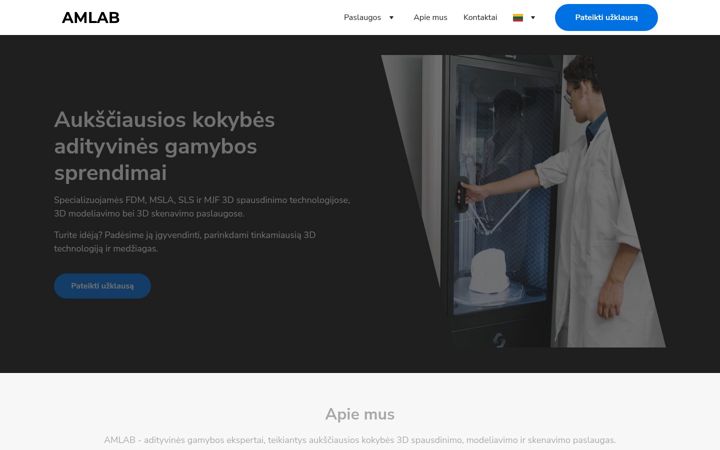 Screenshot of amlab.lt