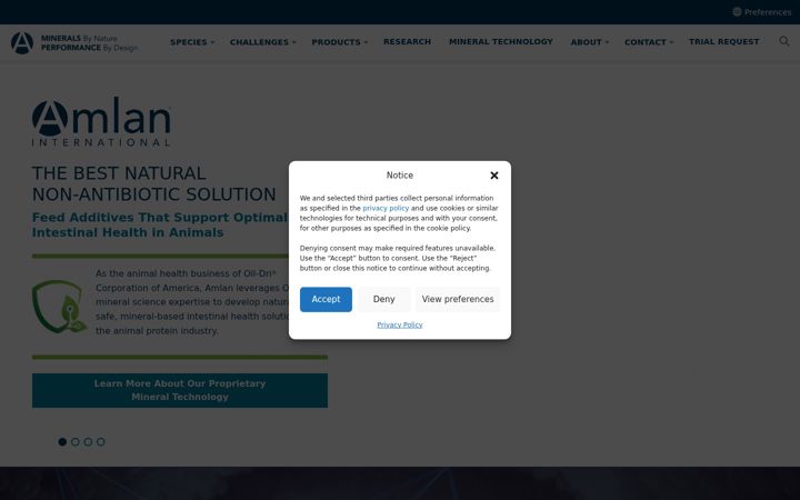 Screenshot of amlan.com