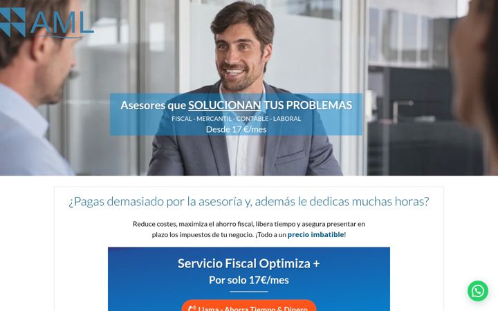Captura de pantalla de amlasesores.es