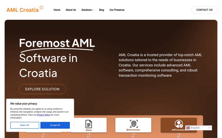 Screenshot of amlcroatia.com