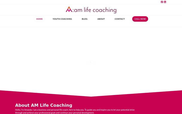 Captură de ecran a amlifecoaching.co.uk
