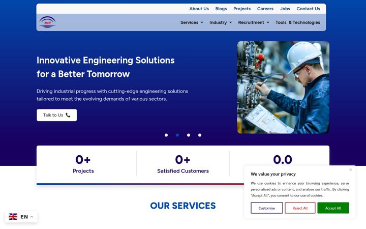 Screenshot of amm-group.com