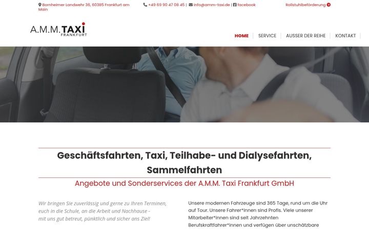 Skærmbillede af amm-taxi.de