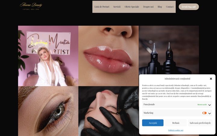 Screenshot of ammabeauty.ro