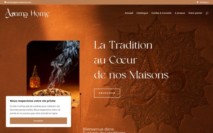 Screenshot of ammahome.fr