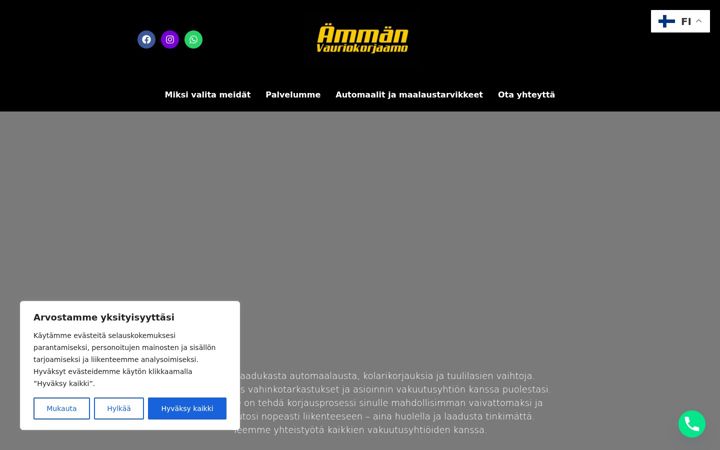 Screenshot of ammanvauriokorjaamo.fi