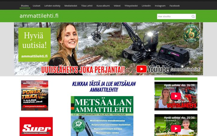 Screenshot of ammattilehti.fi