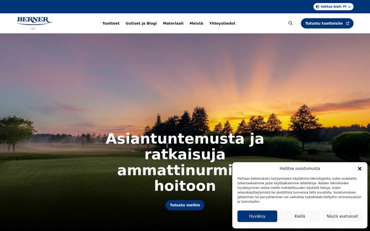 Screenshot of ammattinurmikot.fi