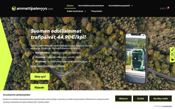 Screenshot of ammattipatevyys.com