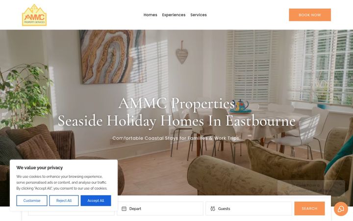 Captura de pantalla de ammcproperties.co.uk