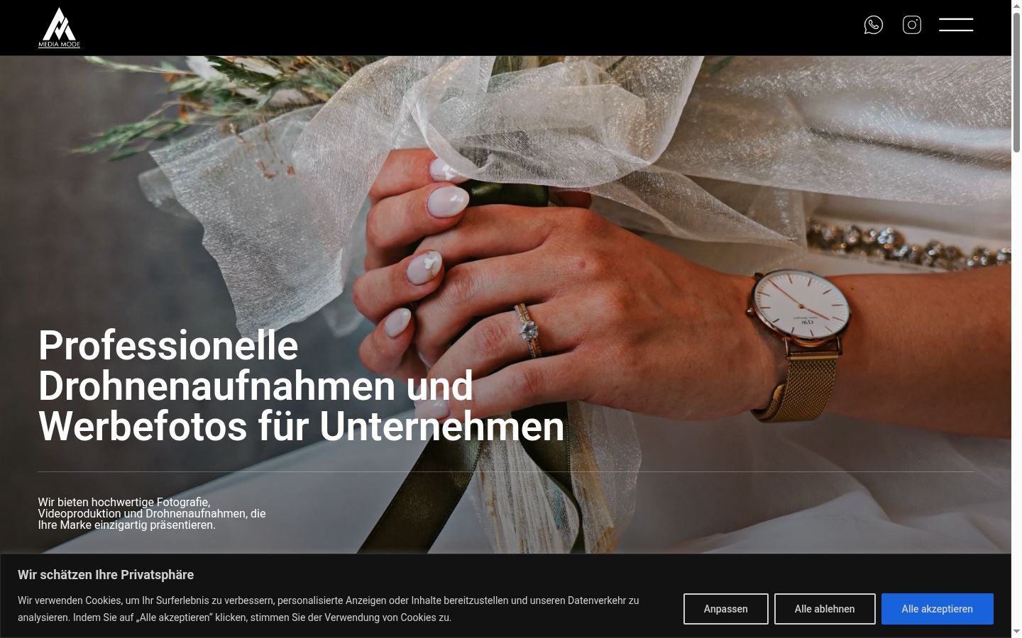 Screenshot van de toestemmingsbanner zoals getoond vóór enige interactie